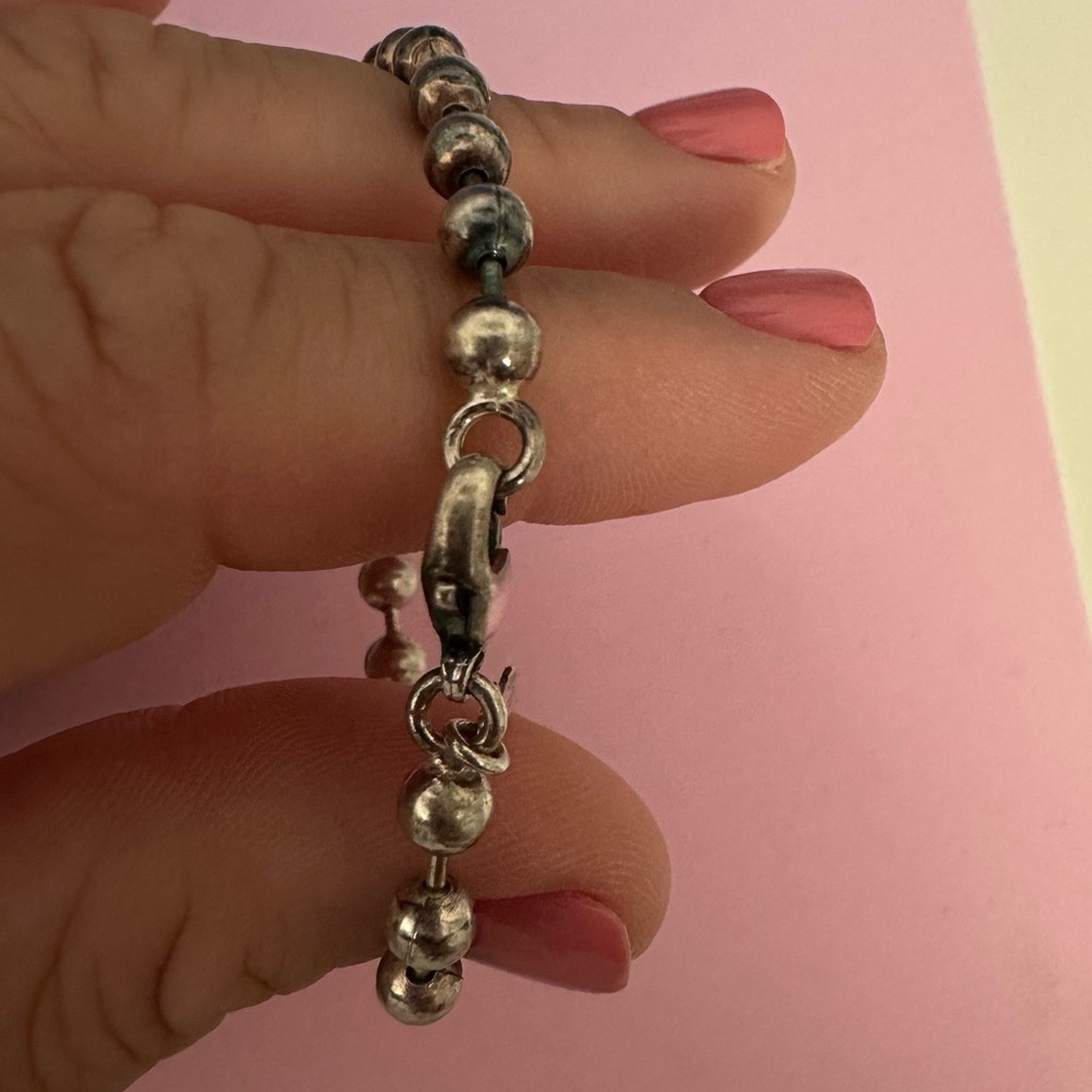 TOUS: Silver Beaded Charm Bracelet (USED) - Picture 11 of 13